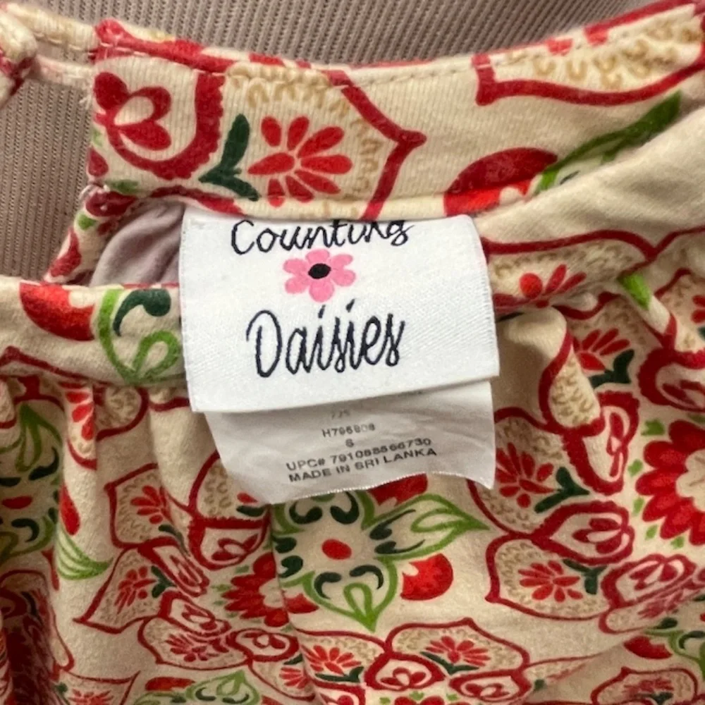 Counting Daisies Tan & Red Ruffled Soft‎ Knit Girls Dress 5
